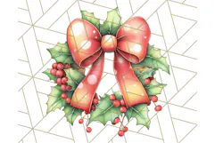 Vintage Christmas Clipart PNG, Cute Animals Holiday Elements Product Image 4