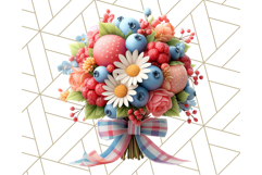 Pastel Flower Bouquet PNG Clipart, Elegant Floral Art Product Image 4