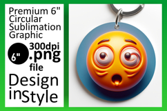 Bright Round Design for Keychains , 3D Emoji Product Image 1