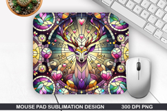Deer Mouse Pad Sublimation, Valentine Mouse Pad PNG Product Image 1