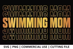 Swimming Mom SVG | Stacked SVG Product Image 1