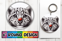 Timeless Round Ornaments Sublimation PNG, Cute Animals Product Image 1