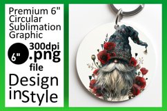Enchanting Gnome Round Ornament Sublimation Product Image 1