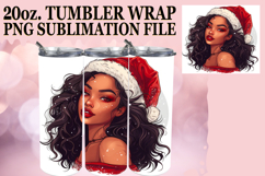 Joyful Spirits 20oz tumbler wrap, Xmas Girl Product Image 1