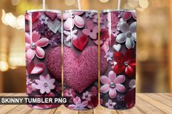 3D Valentine's Day Tumbler Design | Sublimation Wrap 20 Oz Product Image 1