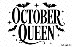 October Queen Svg | Halloween Svg | Svg Cut Files Product Image 1