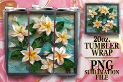 3D Blossoms Tumbler Wrap - Spring Design for Mugs Product Image 1