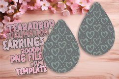 Playful Teardrop Earrings Sublimation , Heart Product Image 1