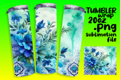 VIBRANT Design for 20oz Tumbler , Watercolor Patter Product Image 1