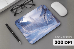 Winter Wonderland Snowflake PNG, Icy Tree Mouse Pad Design Product Image 1