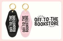 Book Lover Motel Keychain SVG | Off To The Bookstore Product Image 3