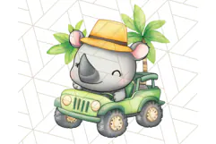 Jungle Safari Animals PNG Cute Pastel Wild Animal Clipart Product Image 4