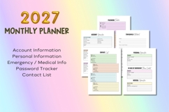 2027 Monthly Planner - Editable Planner Product Image 2