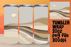 Modern Boho Tumbler Wrap - Simple Landscape Design 20oz Product Image 1