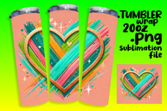 Creative 20oz Tumbler Template , Heart Product Image 1