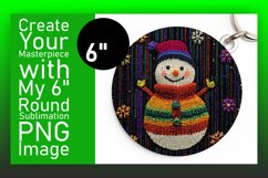 Trendy Circle Design Sublimation Artwork , Snowman Product Image 1