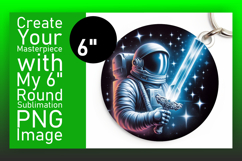 Trendy Circle Design for Keychains , Astronaut Product Image 1