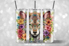 Wolf Tumbler Wrap Sublimation Designs|Flower Tumbler Wrap Product Image 4