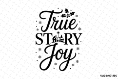True Story Joy Svg | Christmas Svg | Svg Cut Files Product Image 1