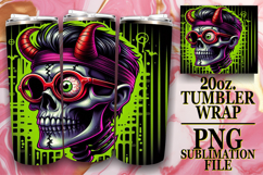 Cozy afternoons 20oz tumbler wrap, Skull Product Image 1
