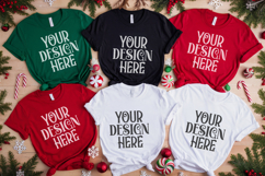 Christmas Family Matching Flat Lay T-Shirt Mockups Product Image 1
