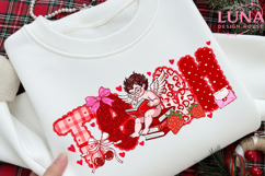 Preppy Teacher Valentine Png Bundle, Coquette Teach Png Product Image 3