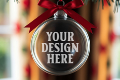 Acrylic Christmas Ornament Mockup , christmas ornament mocku Product Image 1