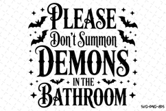 Please Don't Summon Demons Svg | Halloween Svg | Svg Files Product Image 1