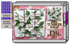 Vibrant Dreamy Springtime Floral 3D 20oz Tumbler Design Product Image 1