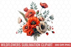 Wildflowers Sublimation Clipart Product Image 1