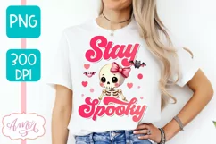 Stay spooky sublimation PNG | Pink Halloween sublimation PNG Product Image 3