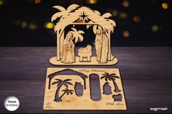 Nativity Scene Gift Card Laser Cut | Glowforge | 3D Puzzle Product Image 1