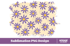 Retro Flowers Background Png Floral Paper Sublimation Splash Product Image 1