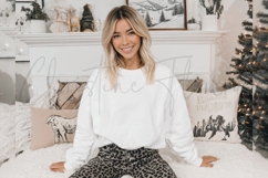 White Christmas Sweatshirt Mockup Product Image 3