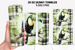 Toucan Skinny Tumbler 20oz Wrap Design, Animal Tumbler Wrap Product Image 1