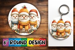 Christmas Round Design Keychain Gingerbread Man Product Image 1
