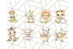 Safari Baby Animal Clipart PNG, Jungle Outfits Baby Animals Product Image 8