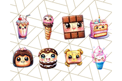 Sweet Treat Face PNG Clipart, Cute Kawaii Dessert Art Png Product Image 8
