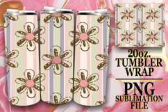 Cozy Nights 20oz tumbler wrap, Gold Flower Product Image 1