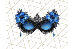 Vintage Garden Masquerade Floral Eye Mask PNG Clipart Product Image 4