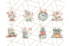 Kawaii Christmas Yeti PNG Clipart, Cute Bigfoot Holiday Art Product Image 8