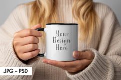 Women Holds Tumbler Mockup PSD Product Image 1