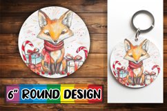 PNG Watercolor Christmas Round Design Product Image 1