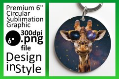 Spring Round Design with Giraffe Designs Sublimation Product Image 1