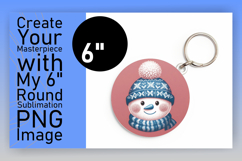 Elegant Round Design Sublimation PNG , Snowman Product Image 1