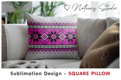 5 Cozy Christmas Knitted Designs - Sublimation Square Pillow Product Image 13