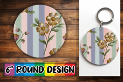 Enchanted Keychain Circle Style, Gold Flower Product Image 1