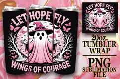 Uplifting Gift 20oz tumbler wrap, Ghost Cancer Product Image 1