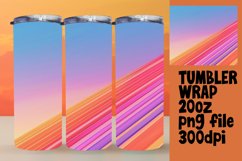 Colorful Gradient Design Tumbler Wrap for Sublimation 20oz Product Image 1