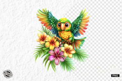 Tropical Birds Clipart - Summer Birds PNG Product Image 1